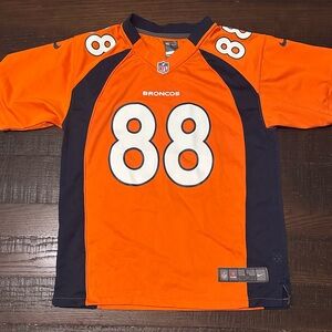 Nike On Field Denver Broncos Demaryius Thomas Orange Jersey Size Youth Large